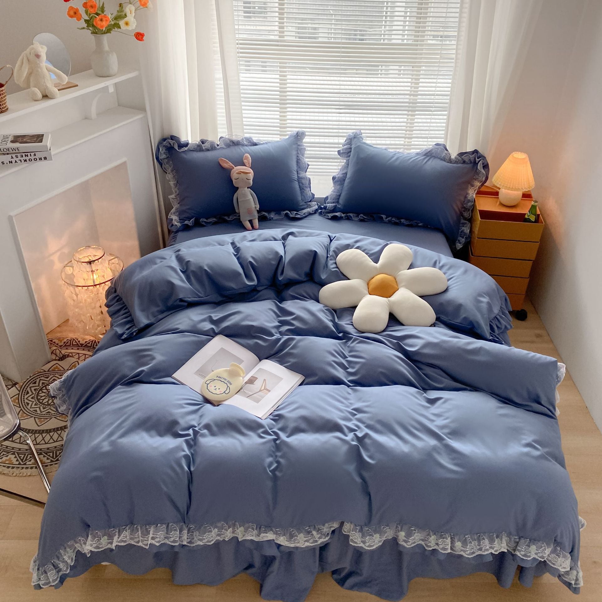 Lace Ruffled Cute Princess Style Exquisite Handmade Bedding Set - 3 Pieces - Calm Cloud Bedding